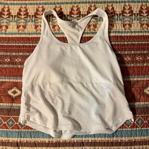 Fabletics White Racerback Tank Top size medium